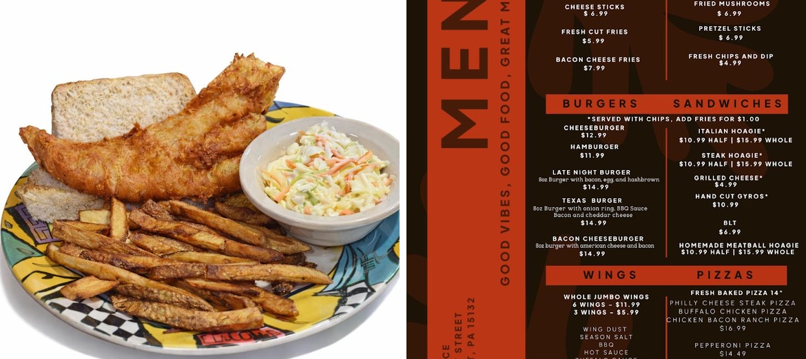 Smitty's Place Menu